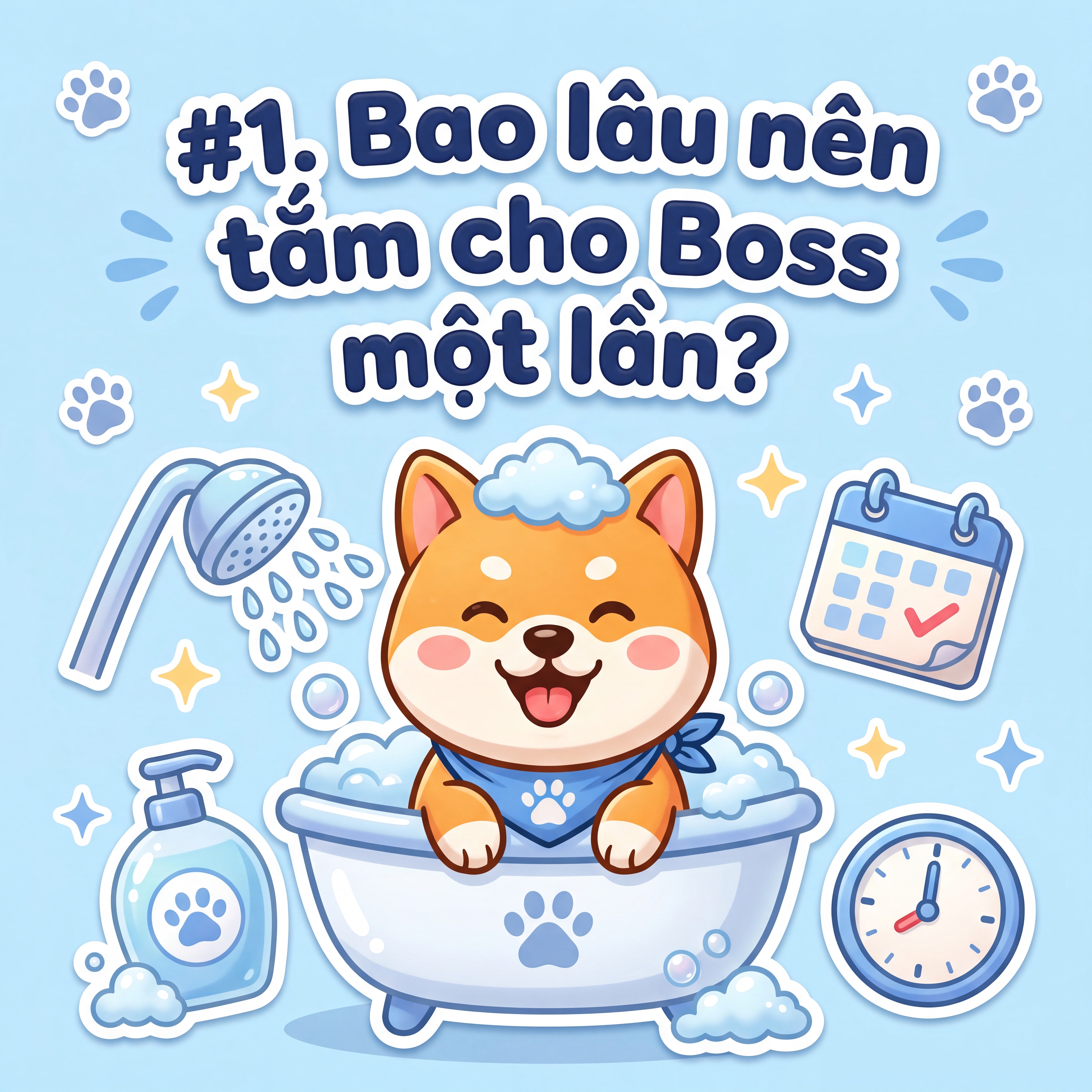 Bao lâu nên tắm cho Boss một lần?