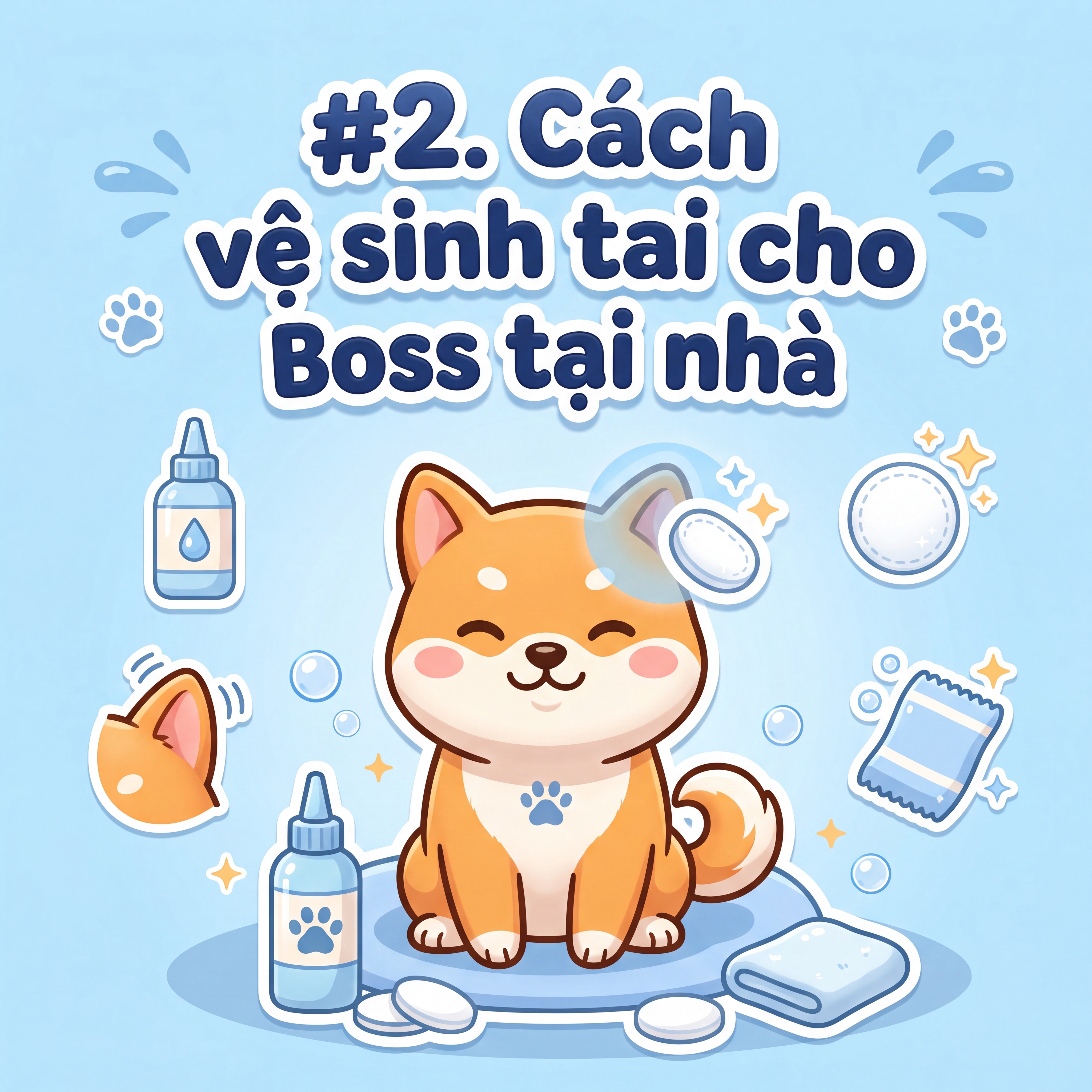 Cách vệ sinh tai cho Boss tại nhà