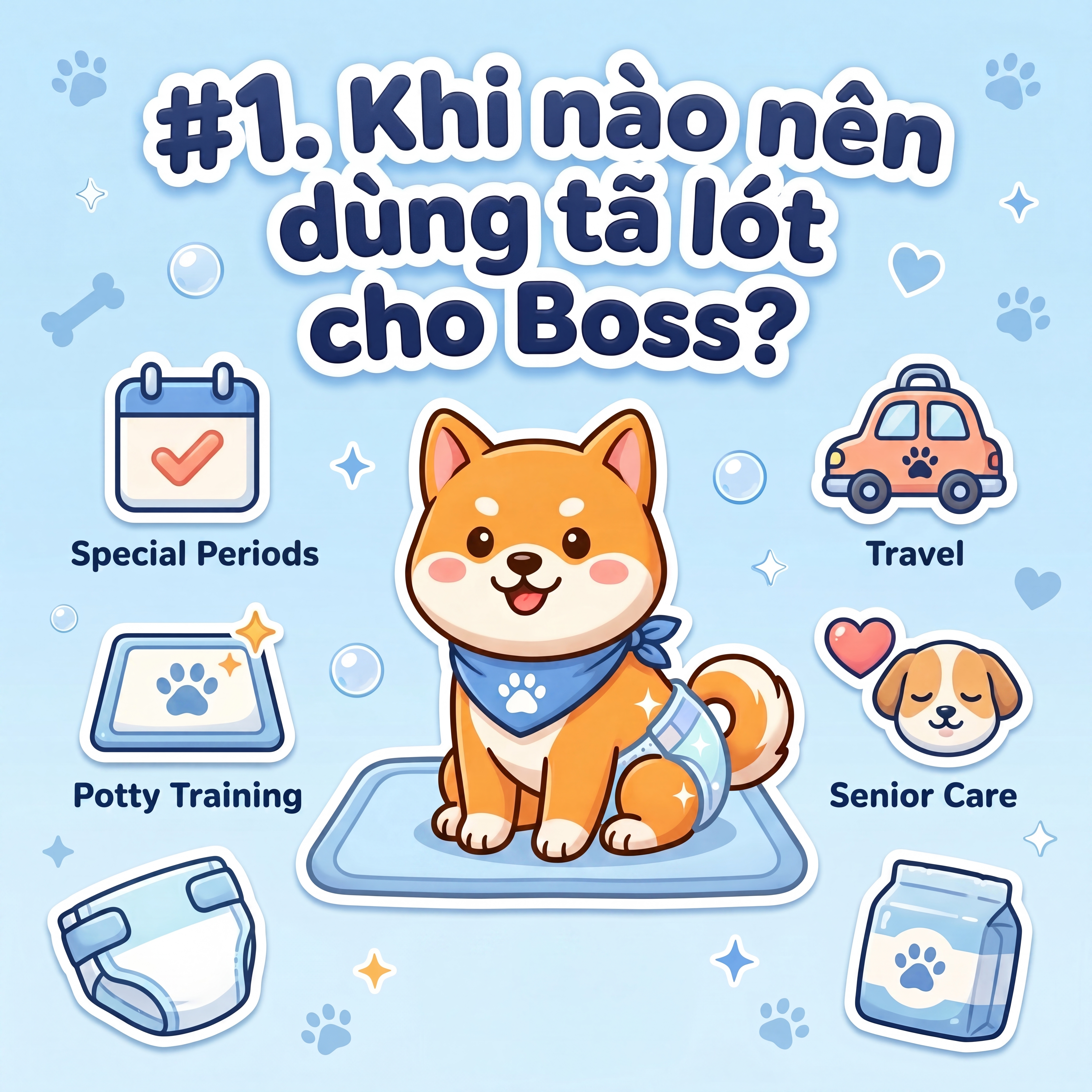 Khi nào nên dùng tã lót cho Boss?