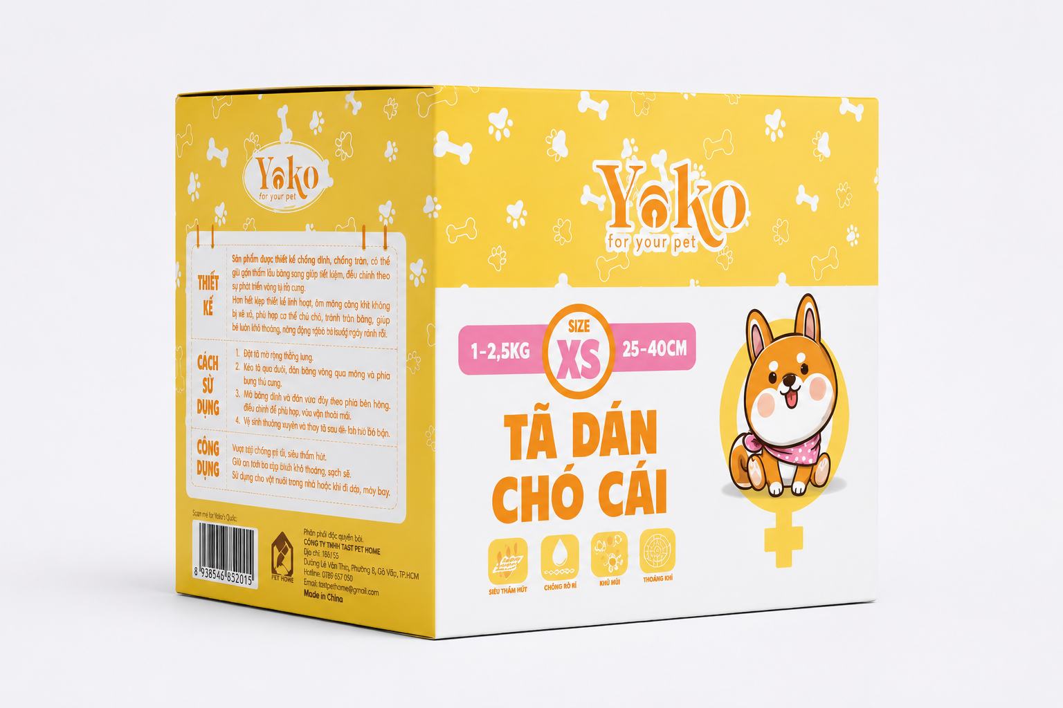 Tã dán chó cái